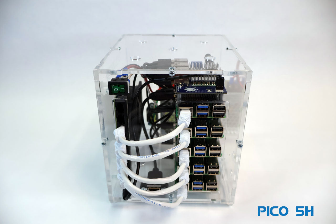 Pico 5 Raspberry 5 Pi5 Cluster 8gb Picocluster Desktop Datacenter Picocluster Llc 4483